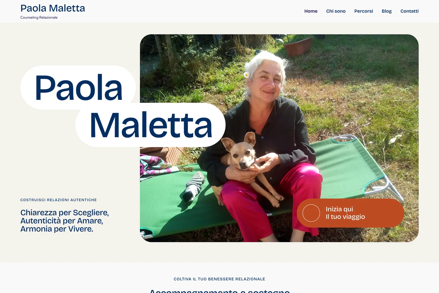 Anteprima del sito web di Paola Maletta